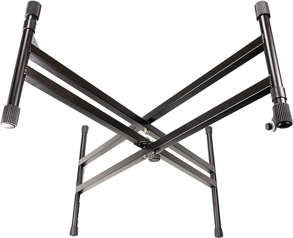 image:imageRockJam RJX29 Adjustable X Frame Keyboard Stand with Locking StrapsDouble Braced Keyboard Stand