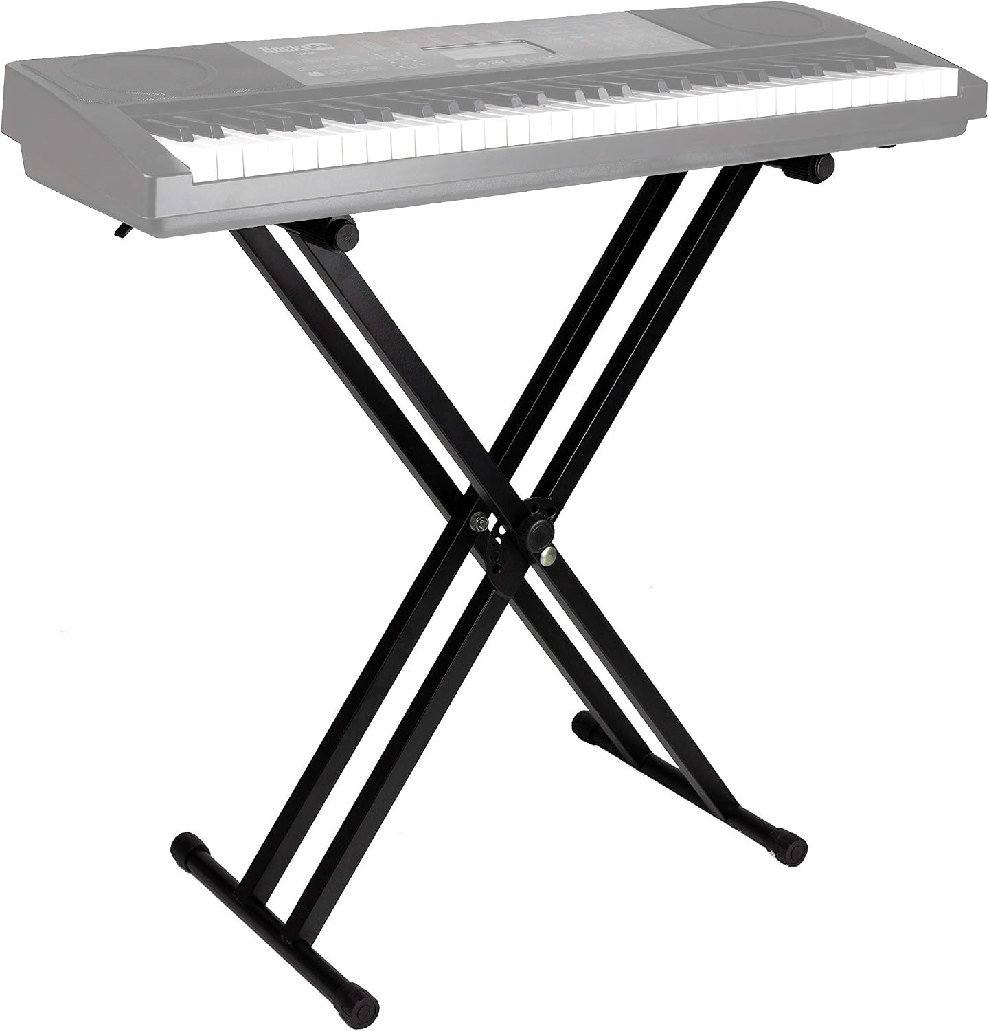 image:imageRockJam RJX29 Adjustable X Frame Keyboard Stand with Locking StrapsDouble Braced Keyboard Stand