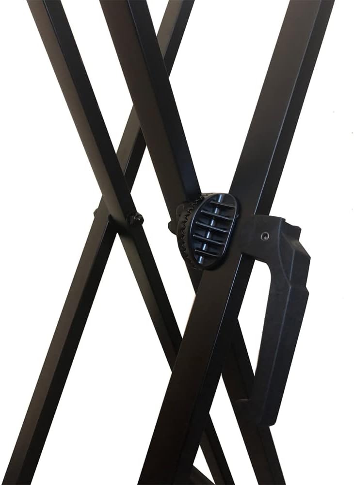 image:imageRockJam RJX29 Adjustable X Frame Keyboard Stand with Locking StrapsPreAssembled Double Braced Keyboard Stand