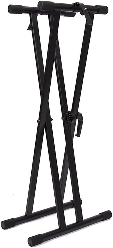 image:imageRockJam RJX29 Adjustable X Frame Keyboard Stand with Locking StrapsPreAssembled Double Braced Keyboard Stand