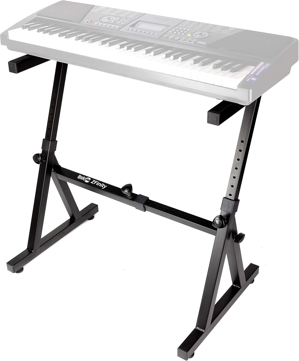 image:imageRockJam RJX29 Adjustable X Frame Keyboard Stand with Locking StrapsZShaped Heavy Duty Keyboard Stand