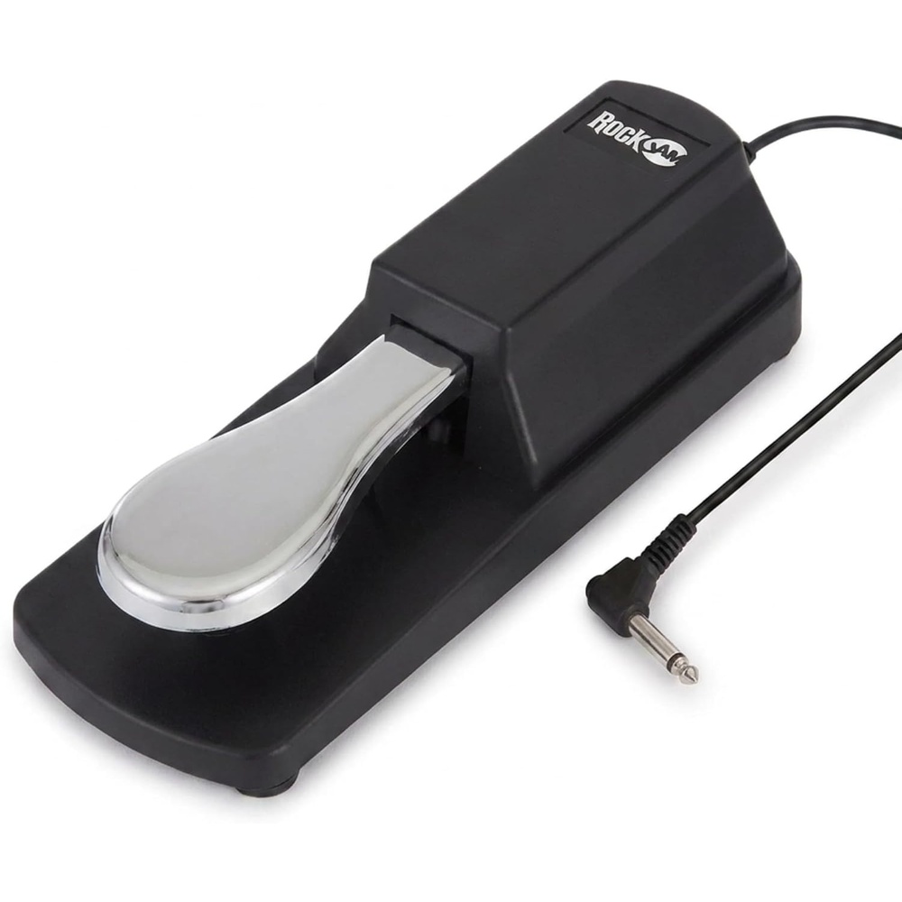 image:imageRockJam 635mm Sustain Pedal for Electronic Keyboards and Digital Pianos with Polarity Switch AntiSlip Rubber Bottom and 59 ft Cable Universal 635mm piano sustain pedal with polarity switch antislip base amp long cable for keyboardsSustain Pedal