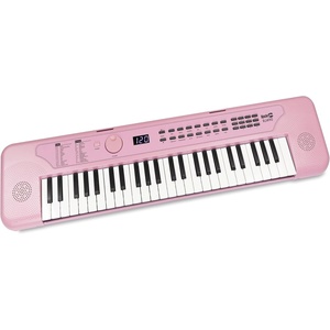 RockJam RJ490 49 Key Mini Keyboard Piano with Speakers, Baby Blue | Portable mini keyboard piano with built-in speakers, USB-C or battery power and headphone jack for beginners(Baby Pink)