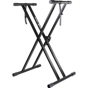 RockJam RJX29 Adjustable X Frame Keyboard Stand with Locking Straps(Pre-Assembled Double Braced Keyboard Stand)
