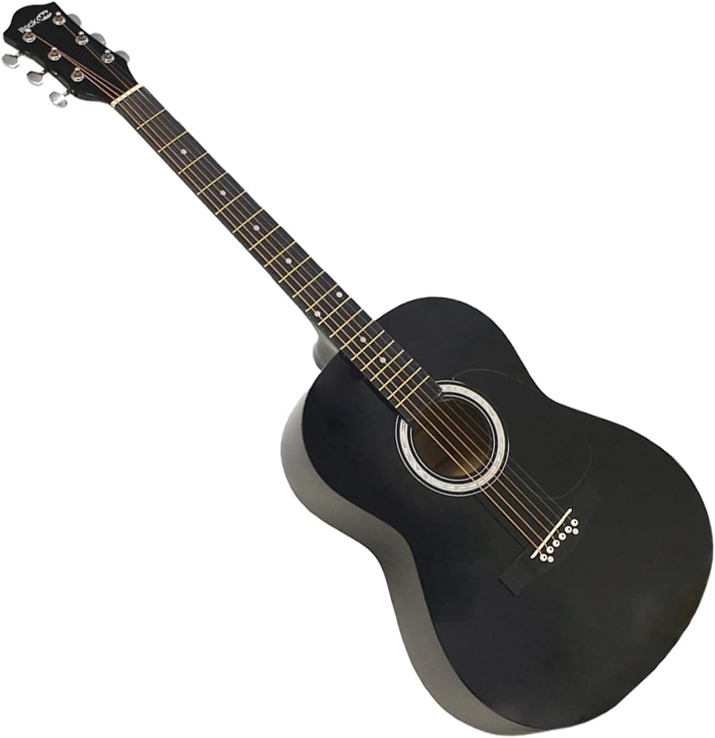 image:imageRockJam Full Size Acoustic Guitar Kit with Stand Tuner amp Bag BlackBlack