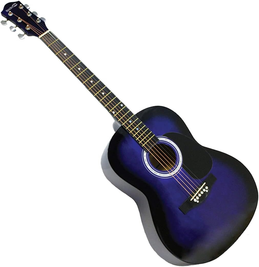 image:imageRockJam Full Size Acoustic Guitar Kit with Stand Tuner amp Bag BlackBlue