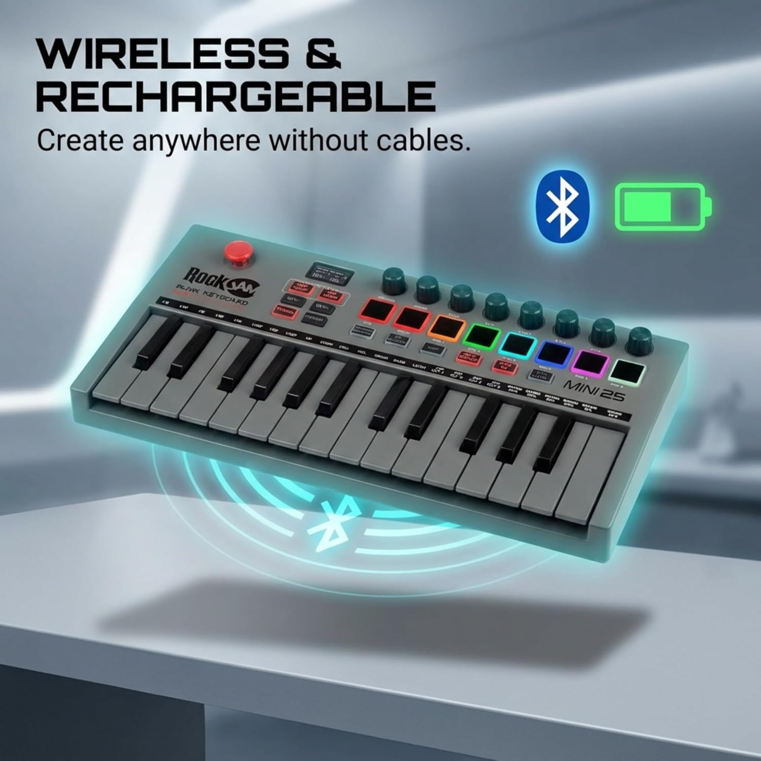 image:imageRockJam RJ361 61 Key Compact Keyboard Piano for Beginners25 Key Midi