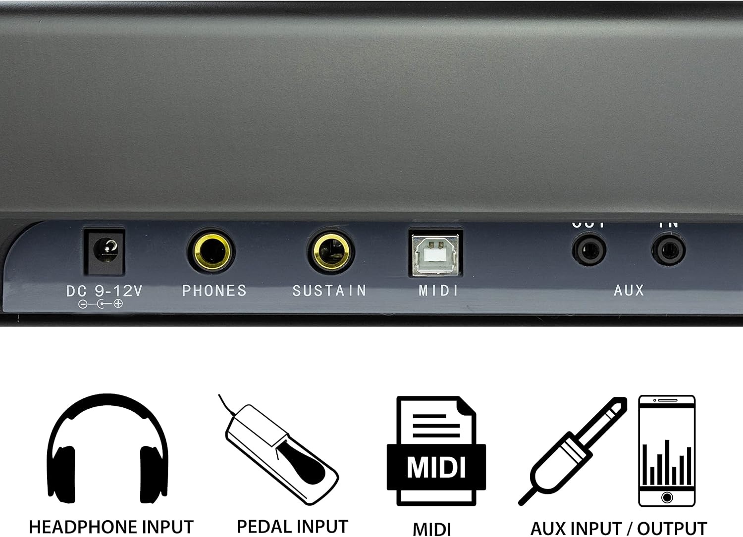 image:imageRockJam RJ361 61 Key Compact Keyboard Piano for Beginners88Key Digital Piano Button Edition