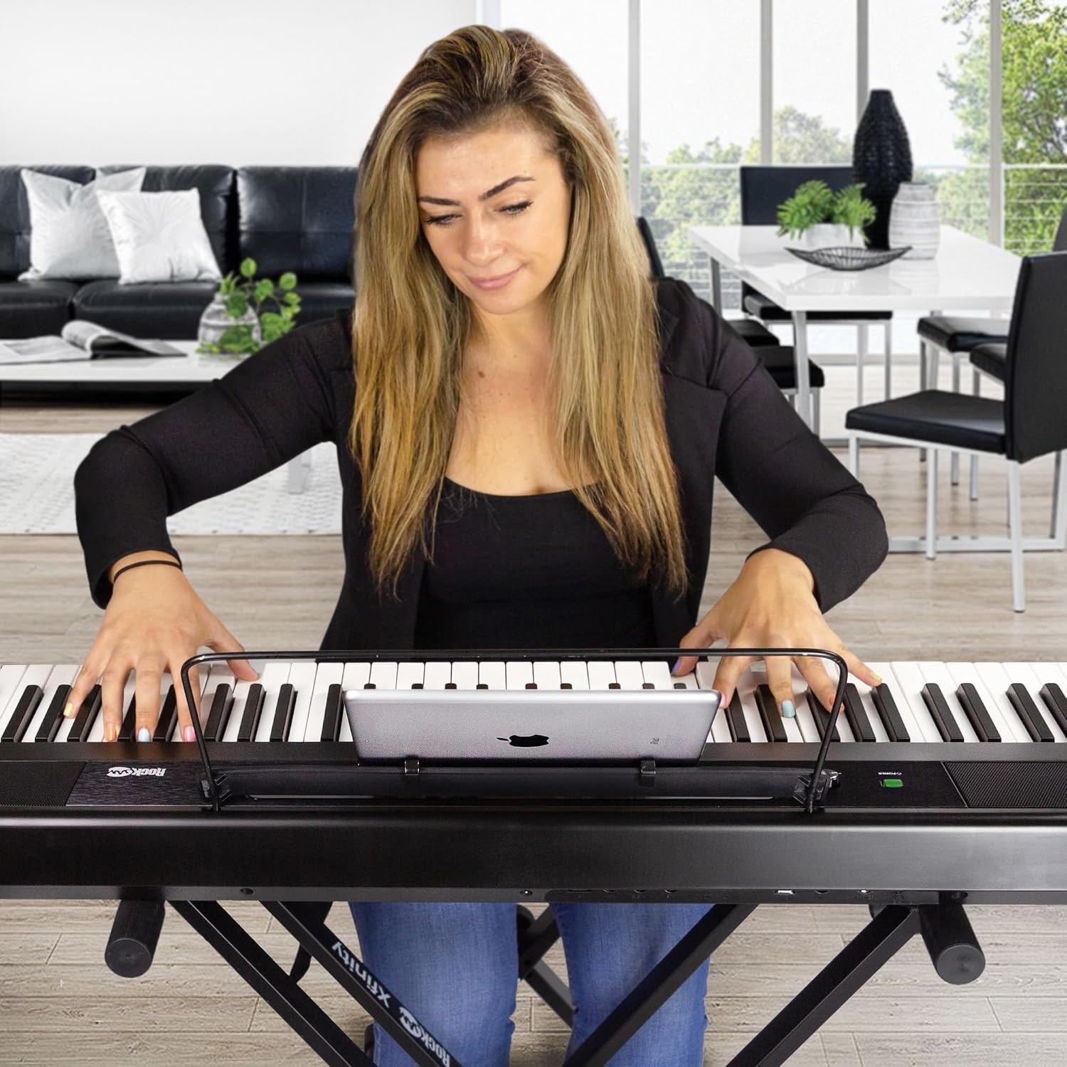 image:imageRockJam RJ361 61 Key Compact Keyboard Piano for Beginners88Key Digital Piano Button Edition