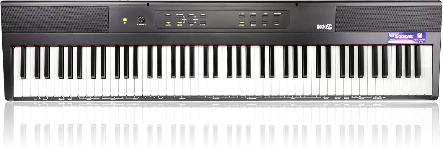 image:imageRockJam RJ361 61 Key Compact Keyboard Piano for Beginners88Key Digital Piano Button Edition