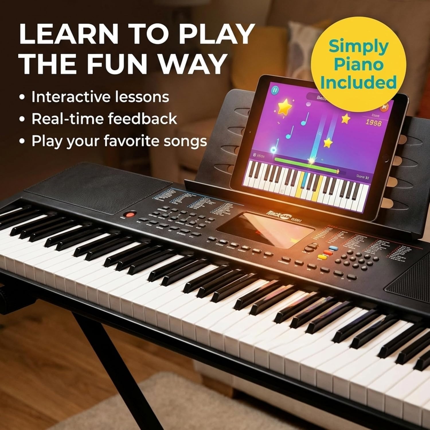 image:imageRockJam RJ361 61 Key Compact Keyboard Piano for BeginnersCompact 61 Key