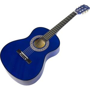 Music Alley 34 Inch Junior Classical Guitar for Kids, Natural(Blue)
