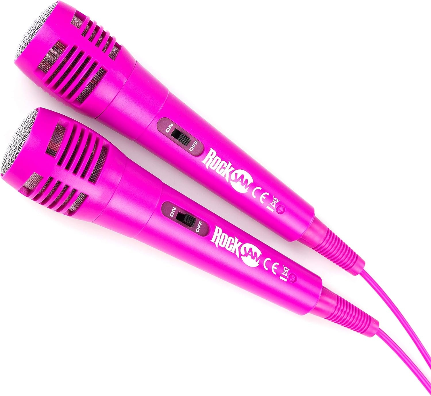 image:imageRockJam 10Watt Rechargeable Bluetooth Karaoke Machine with Two Mics Lightshow amp Voice EffectsPink