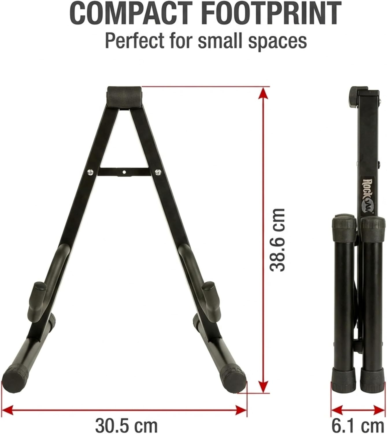 image:imageRockJam A Frame Folding Guitar Stand with Cushioned ArmsA Frame Stand
