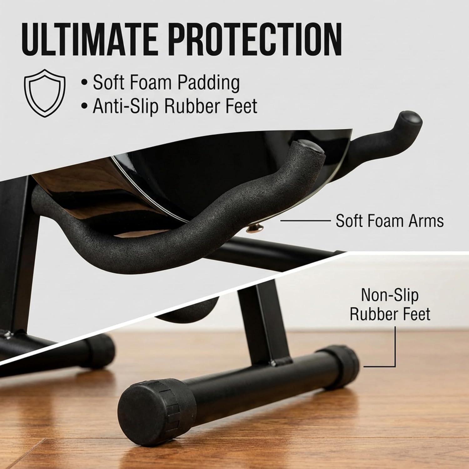 image:imageRockJam A Frame Folding Guitar Stand with Cushioned ArmsA Frame Stand