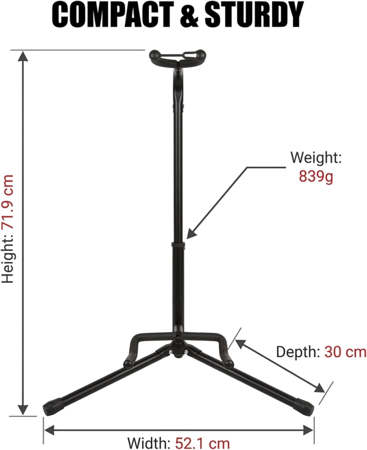 image:imageRockJam Vertical Guitar Stand with Cushioned Arms amp Neck Lock1 Pack