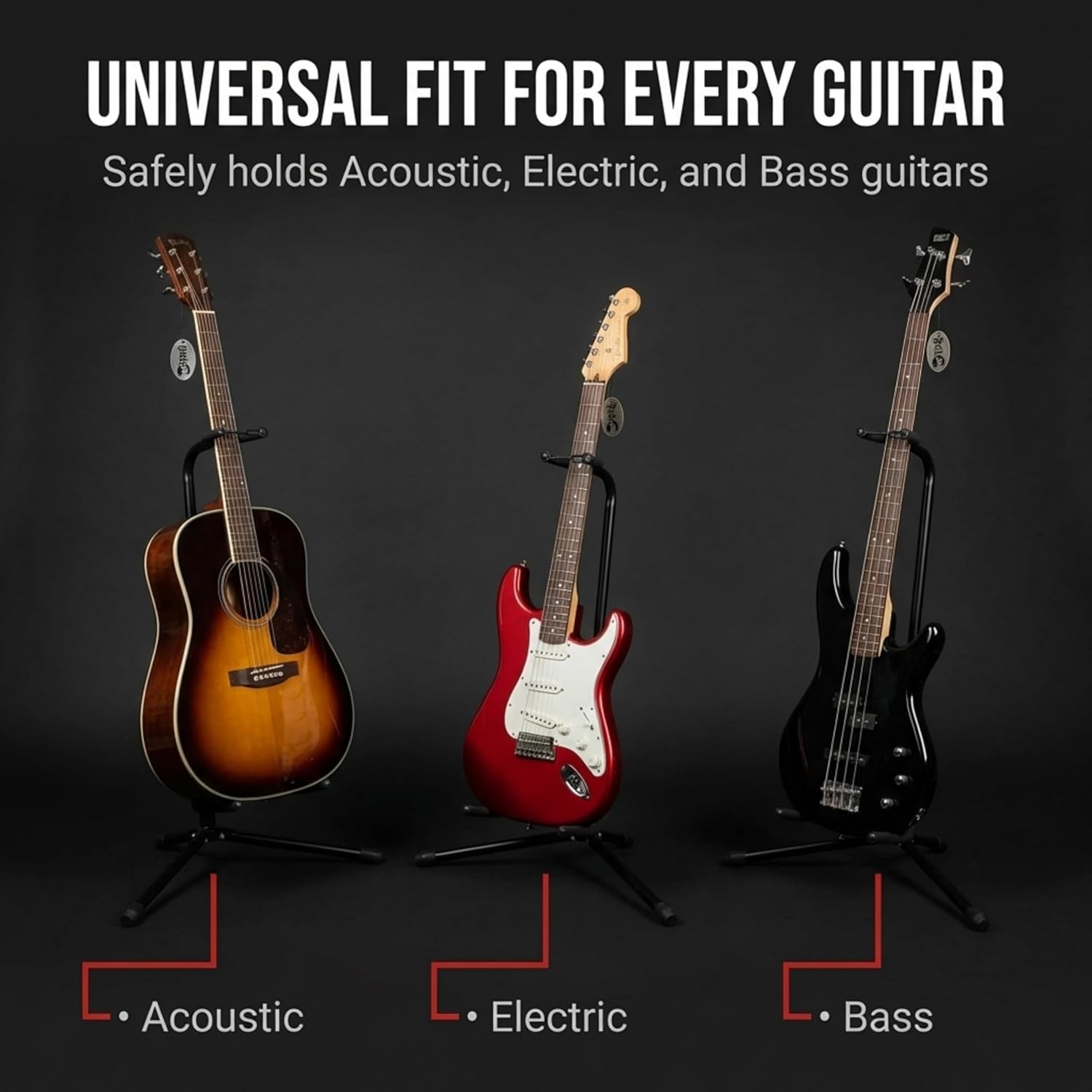 image:imageRockJam Vertical Guitar Stand with Cushioned Arms amp Neck Lock1 Pack