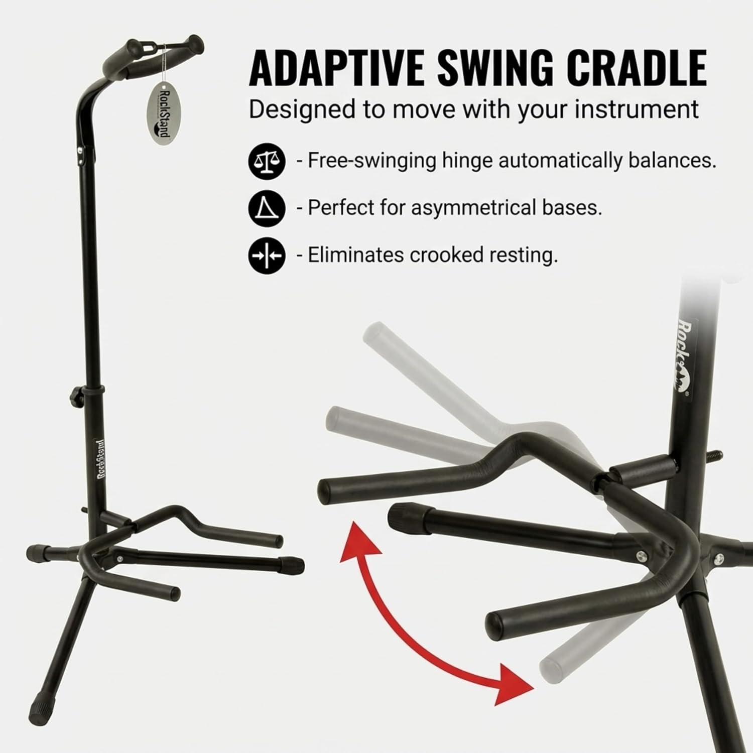 image:imageRockJam Vertical Guitar Stand with Cushioned Arms amp Neck Lock1 Pack