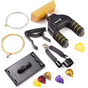 RockJam Guitar Accessories Kit with Capo, Hanger, Winder & Strings(Stand)