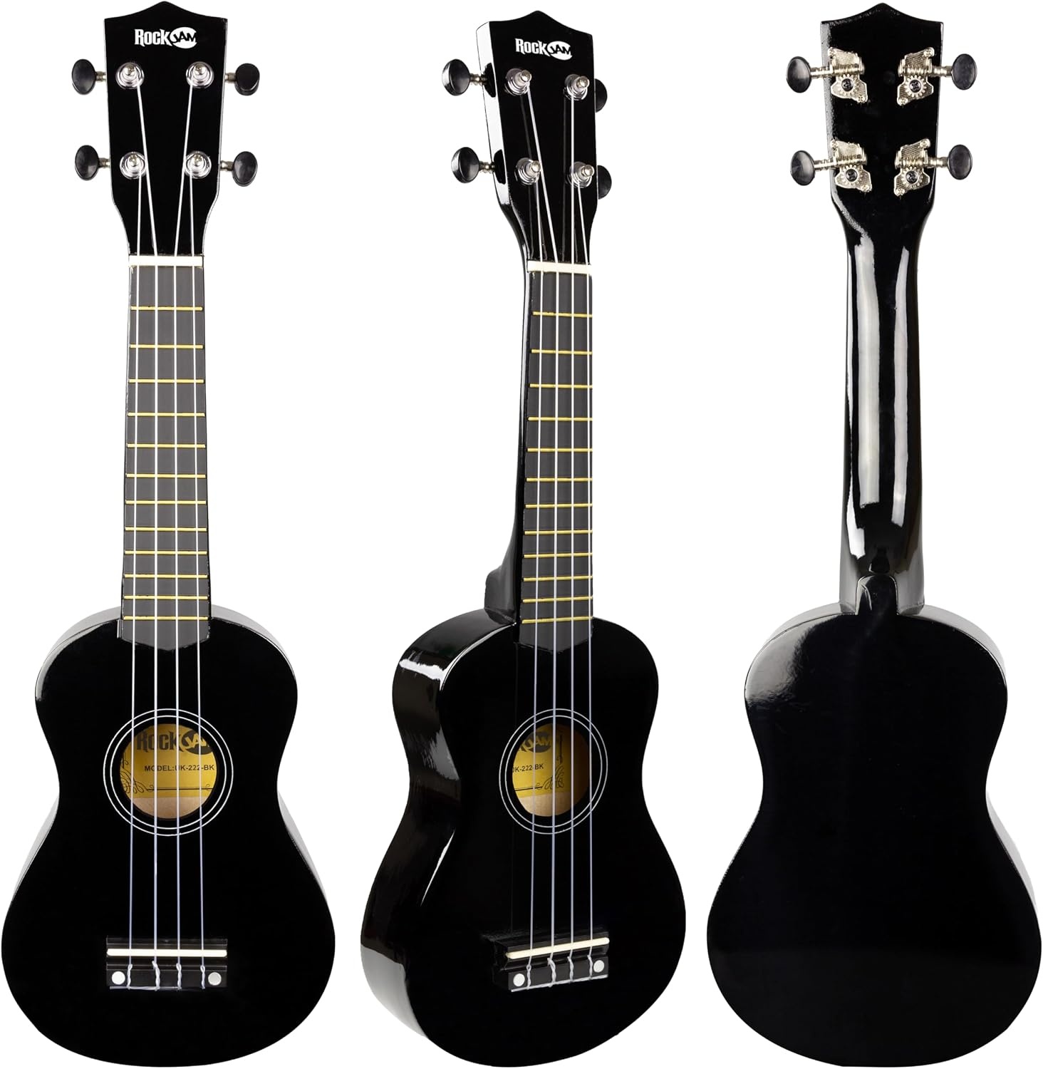 image:imageRockJam 21 Inch Soprano Ukulele with Gig Bag BlackBlack