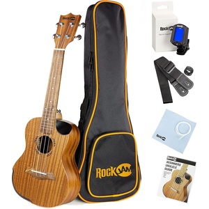 RockJam Premium Tenor Ukulele Kit with Tuner, Gig Bag, Strap, Picks & Spare Strings(Concert)